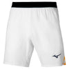 MIZUNO TENNIS SHORT 8 IN AMPLIFY WHITE/CITRUS