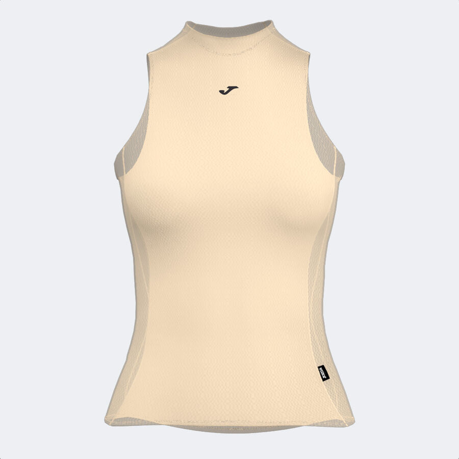 Sleeveless t-shirt woman Crono beige