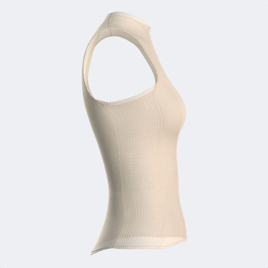 Sleeveless t-shirt woman Crono beige