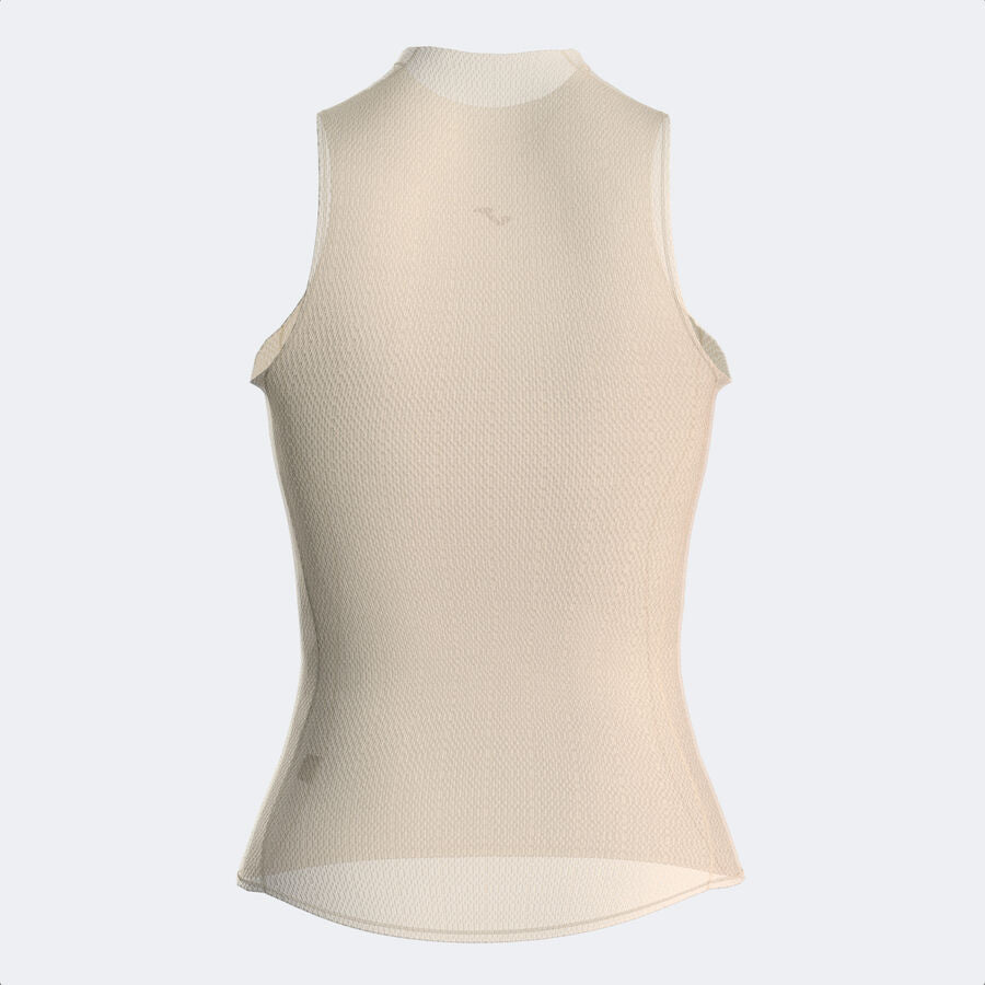 Sleeveless t-shirt woman Crono beige