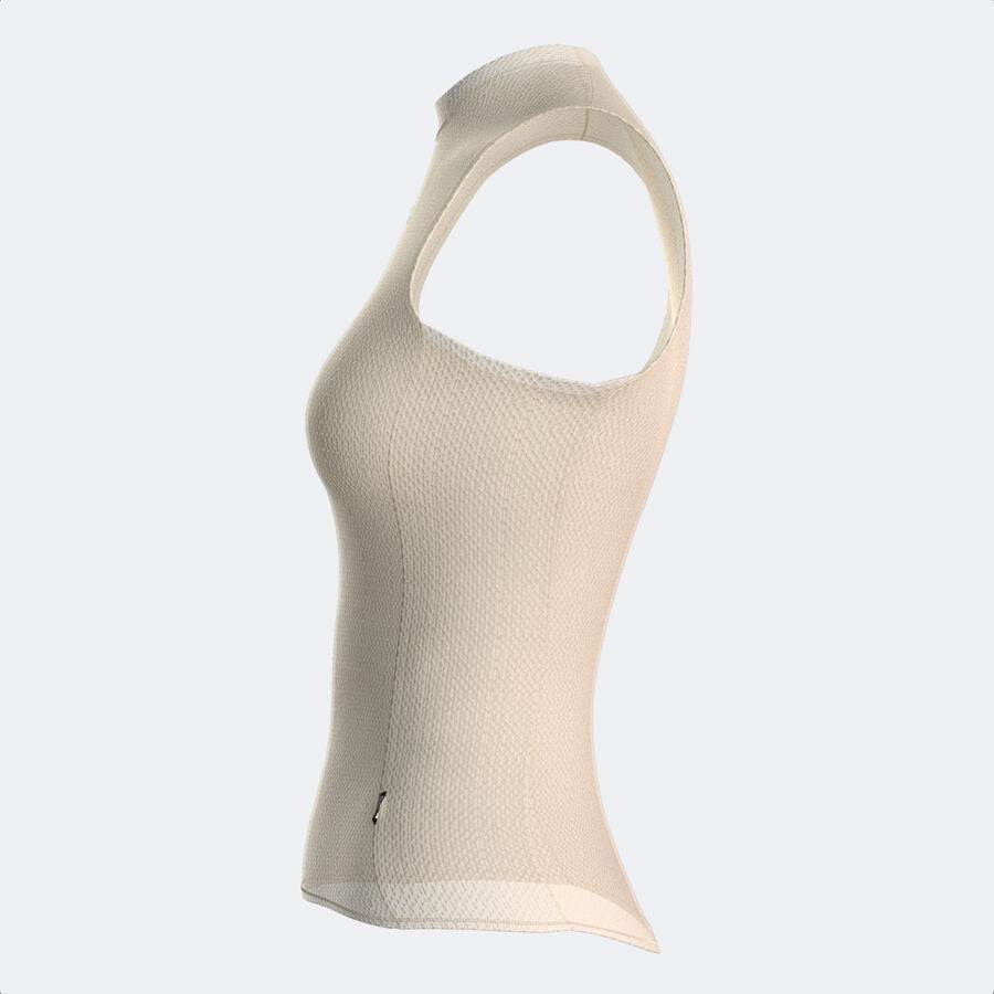 Sleeveless t-shirt woman Crono beige