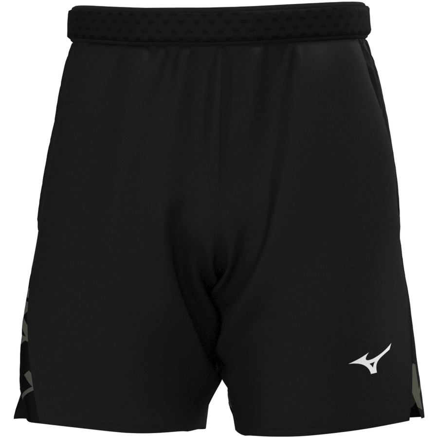 MIZUNO TENNIS SHORT 8 IN AMPLIFY BLACK GRAPE LEAF