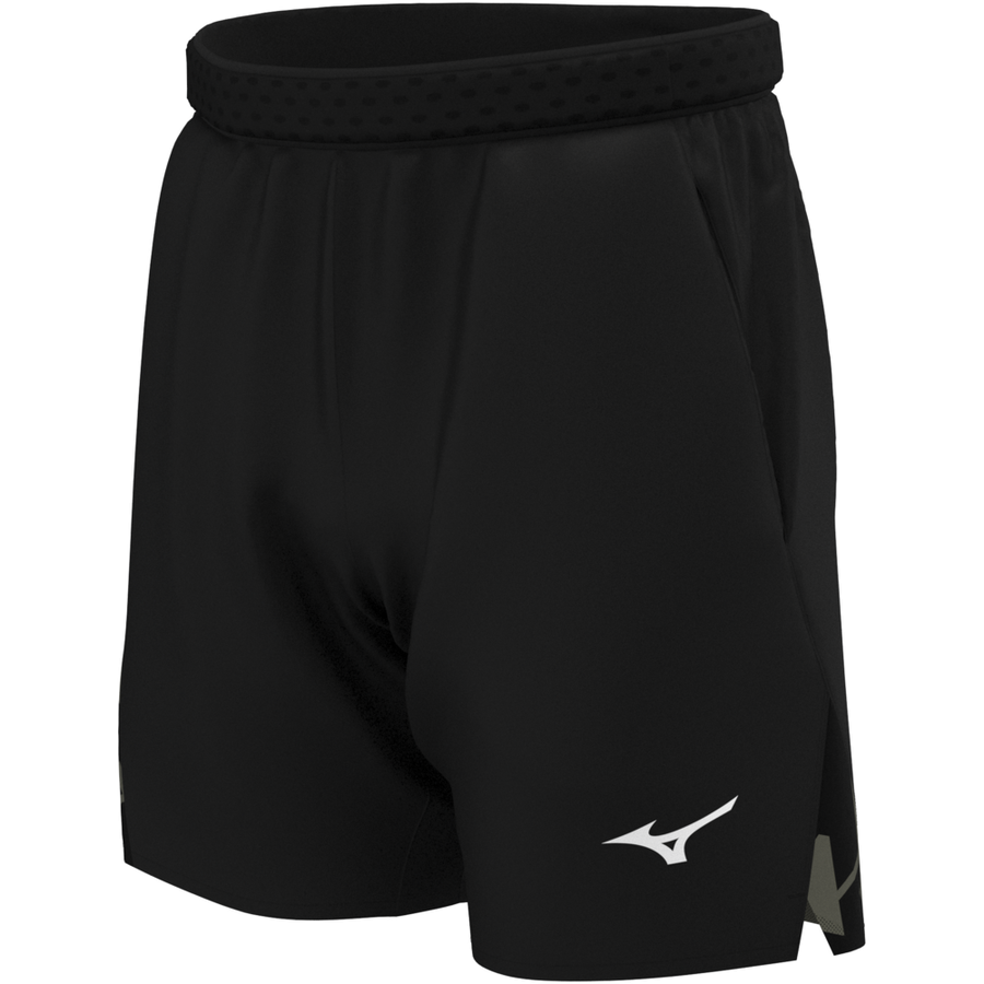 MIZUNO TENNIS SHORT 8 IN AMPLIFY BLACK GRAPE LEAF