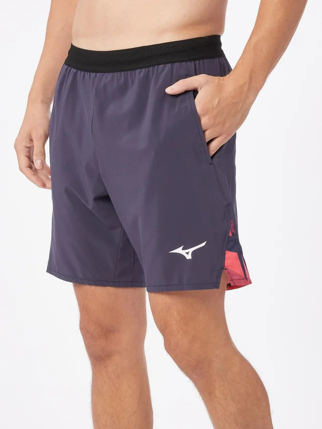 MIZUNO TENNIS SHORT 8 IN AMPLIFY ODISSEY GRAY 1