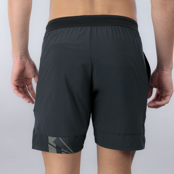 MIZUNO TENNIS SHORT 8 IN AMPLIFY BLACK GRAPE LEAF
