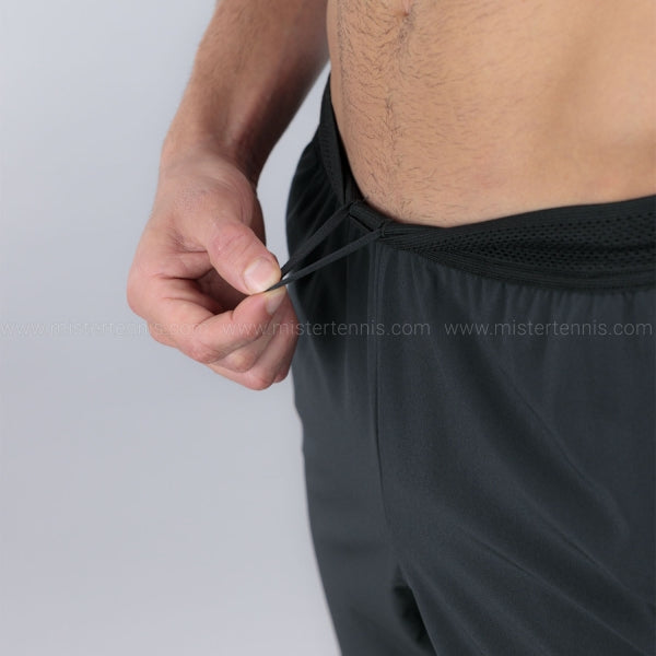 MIZUNO TENNIS SHORT 8 IN AMPLIFY BLACK GRAPE LEAF