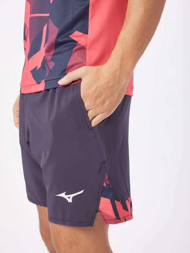 MIZUNO TENNIS SHORT 8 IN AMPLIFY ODISSEY GRAY 1