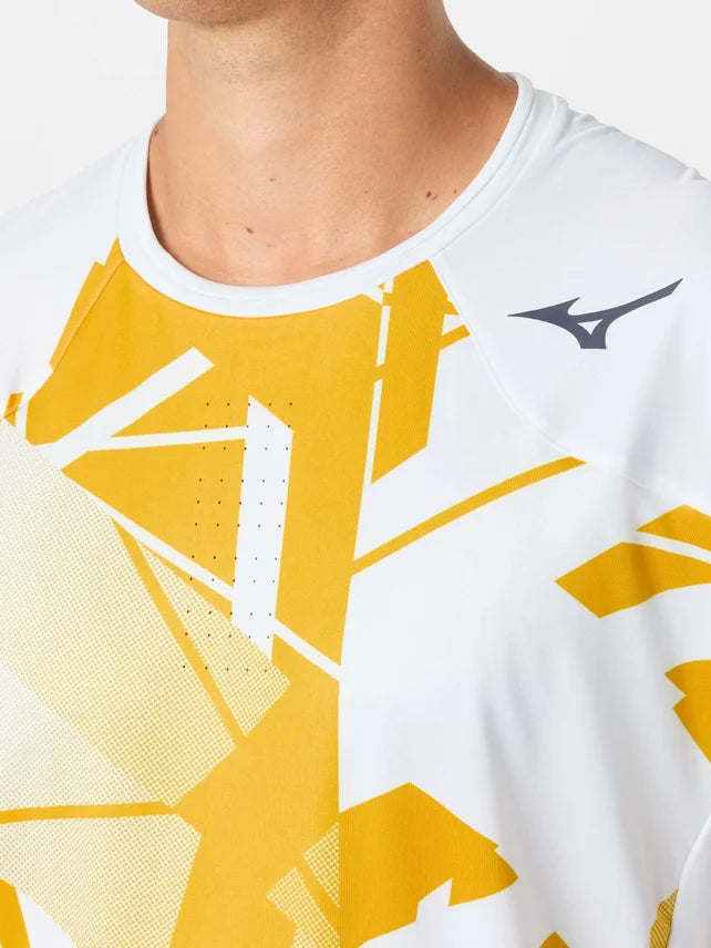 MIZUNO TENNIS SHADOW GRAPHIC WHITE/LEMON